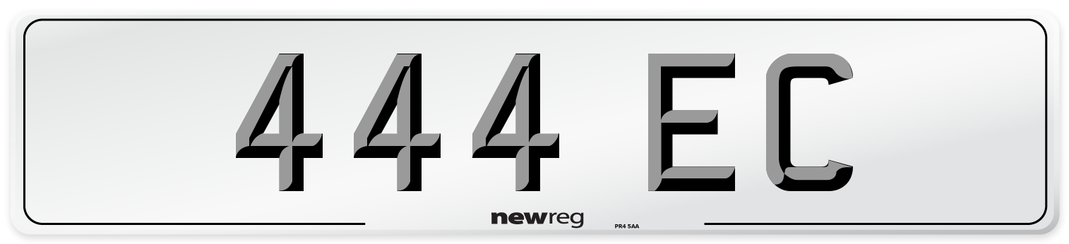 444 EC Number Plate from New Reg